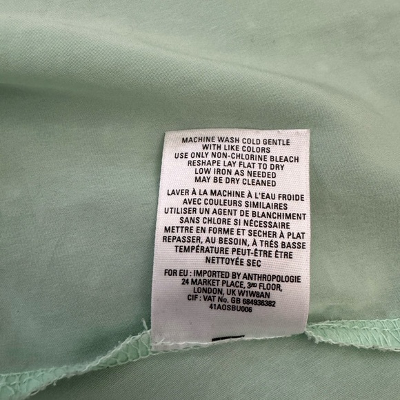 Anthropologie 9-H15 STCL Mint Green Top - Picture 9 of 9